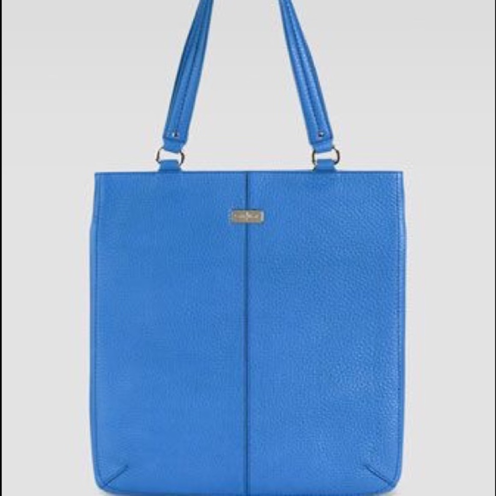 Cole Haan village flat blue tote bag